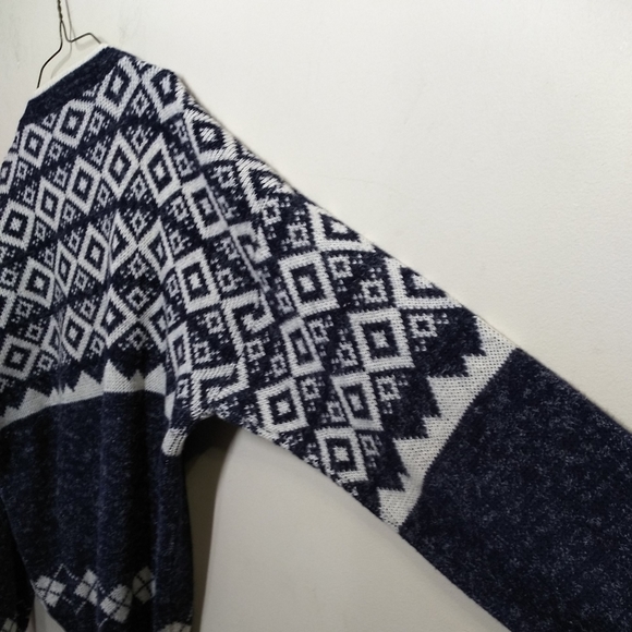 Brandini Blue & White Argyle Pullover Sweater Mens - Picture 6 of 11